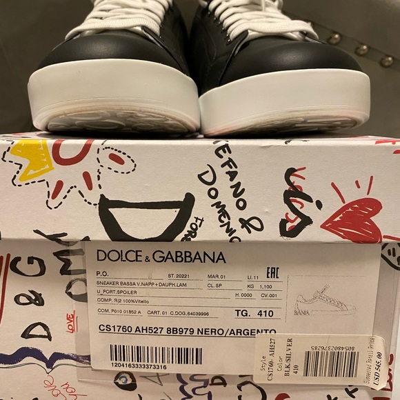 Authentic Dolce and Gabbana Portofino Leather Sneaker Size 41 - Picture 4 of 6